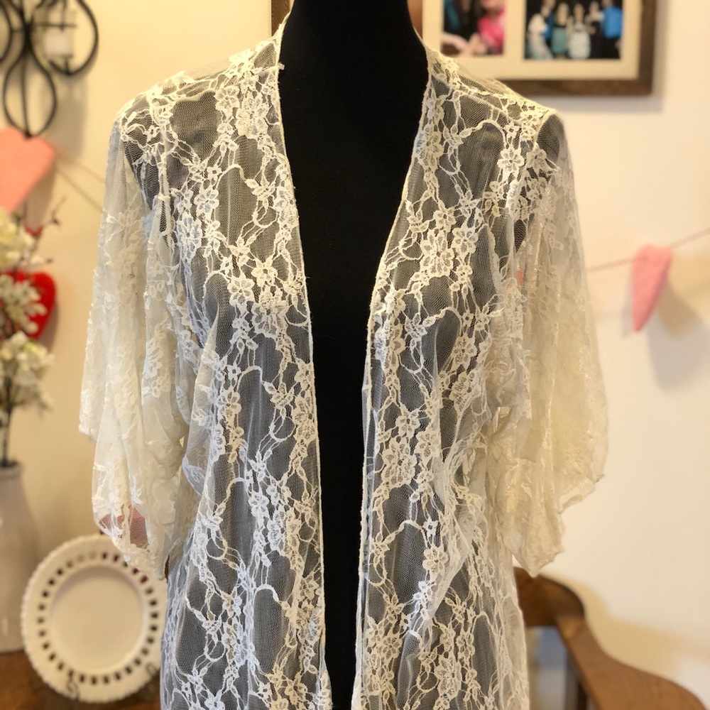Ivory Lace Kimono
